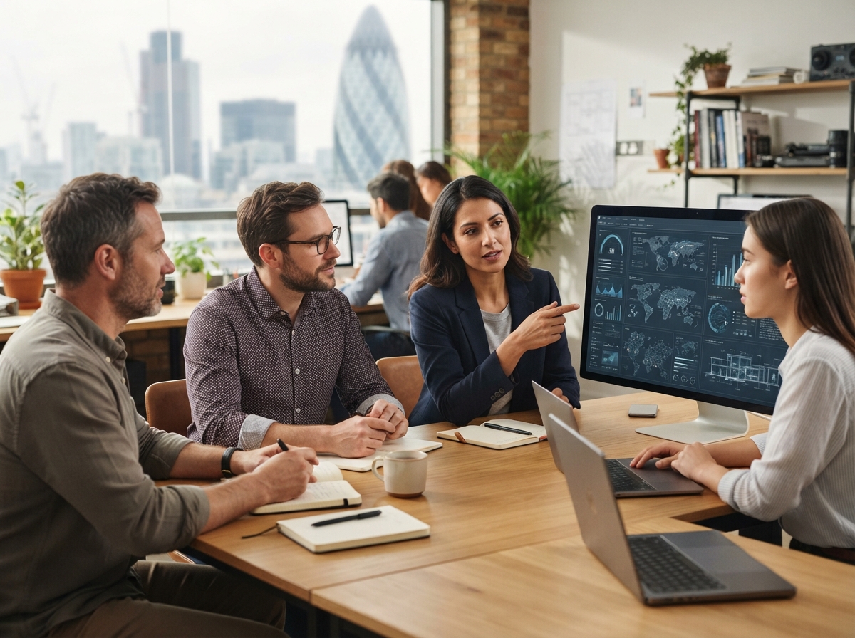 Universal Markets analyst reviewing predictive risk models on screen